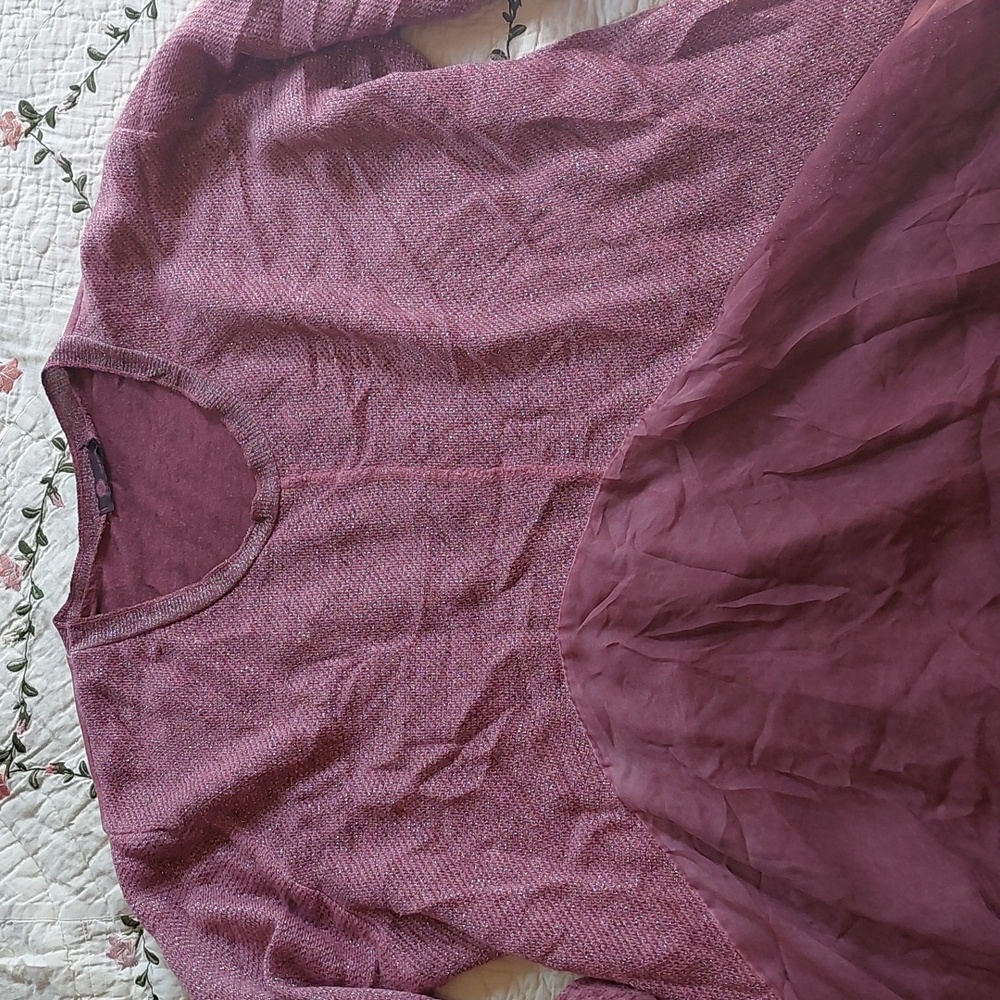 Woman's Pink Italian Sweater Mohair Cotton Size M, Labeled M